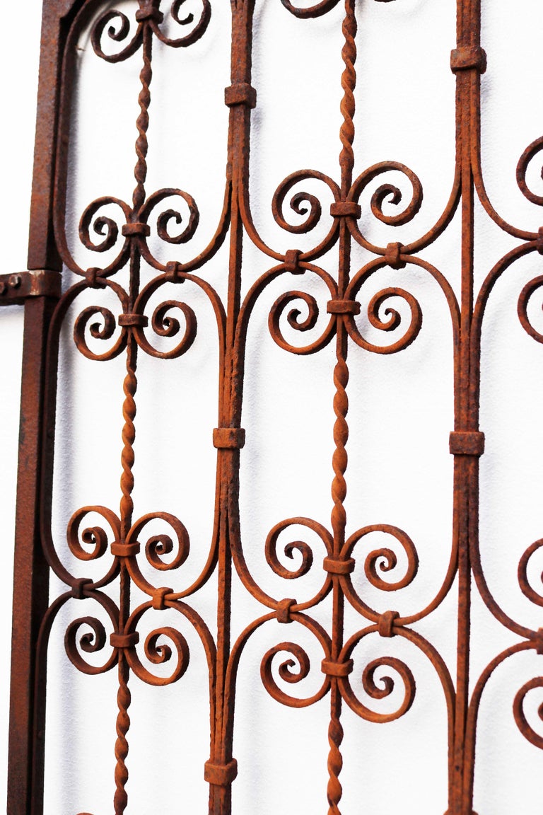 Antique Scroll Work Iron Gate For Sale at 1stDibs