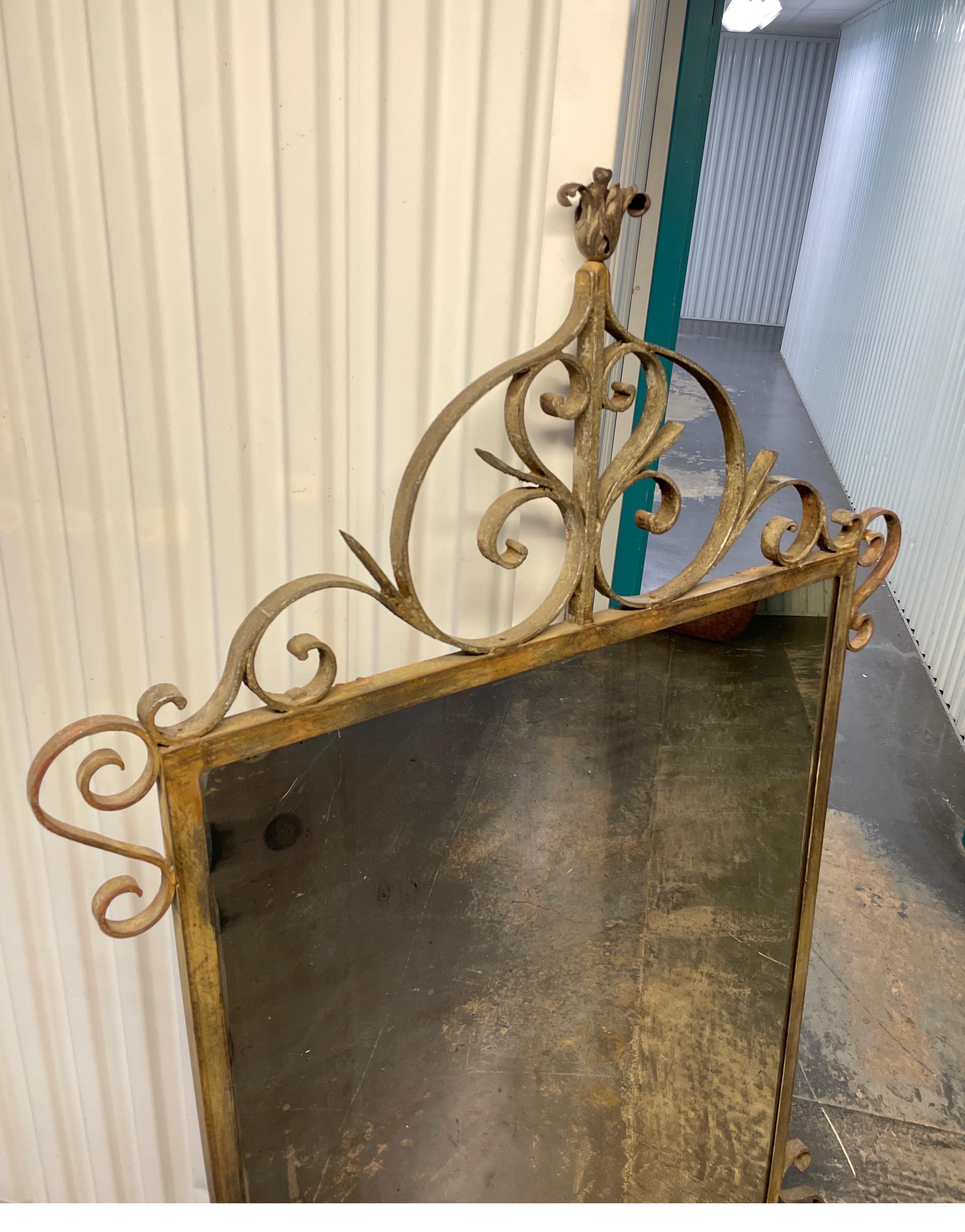 antique wrought iron mirror