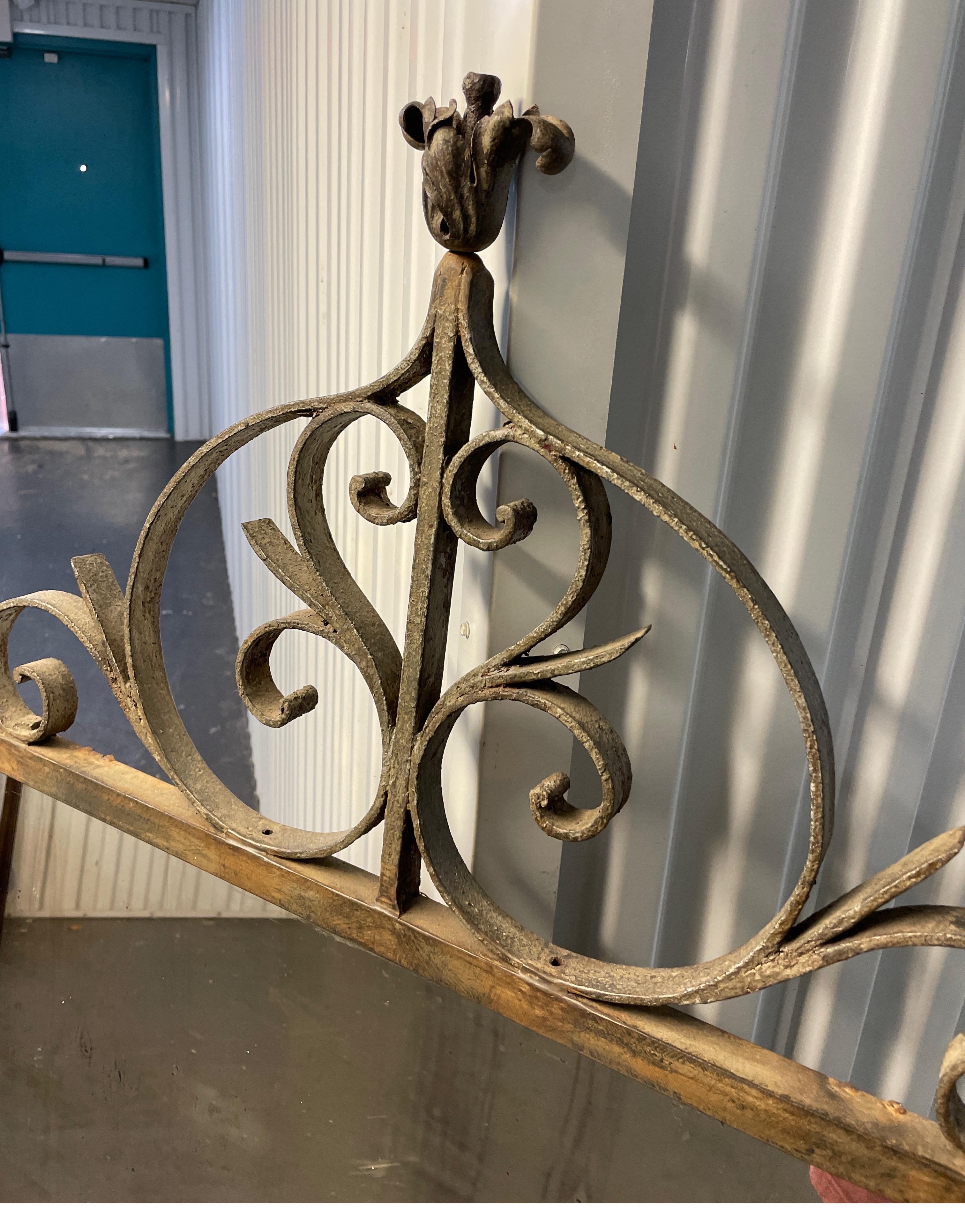 antique iron mirror