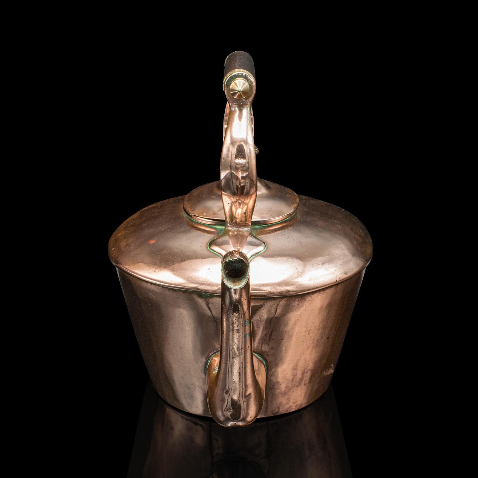 Antigua tetera de cocina, inglesa, de cobre, Victoriana, Circa 1870 en Bueno estado para la venta en Hele, Devon, GB