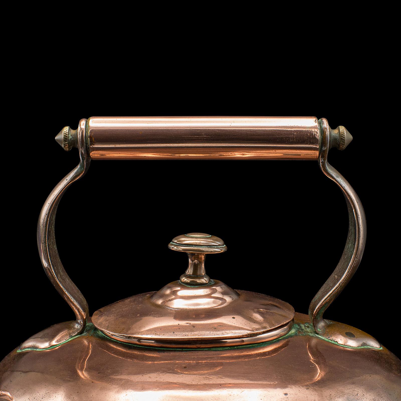 Antique Scullery Kettle, English, Copper, Stovetop Teapot, Victorian, Circa 1870 For Sale 3