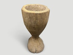 Antique Teak Rice Pounder by Andrianna Shamaris, Circa 1950