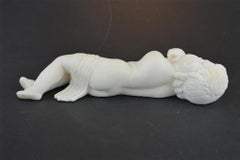 Antique Sculpture of a Sleeping Cherub