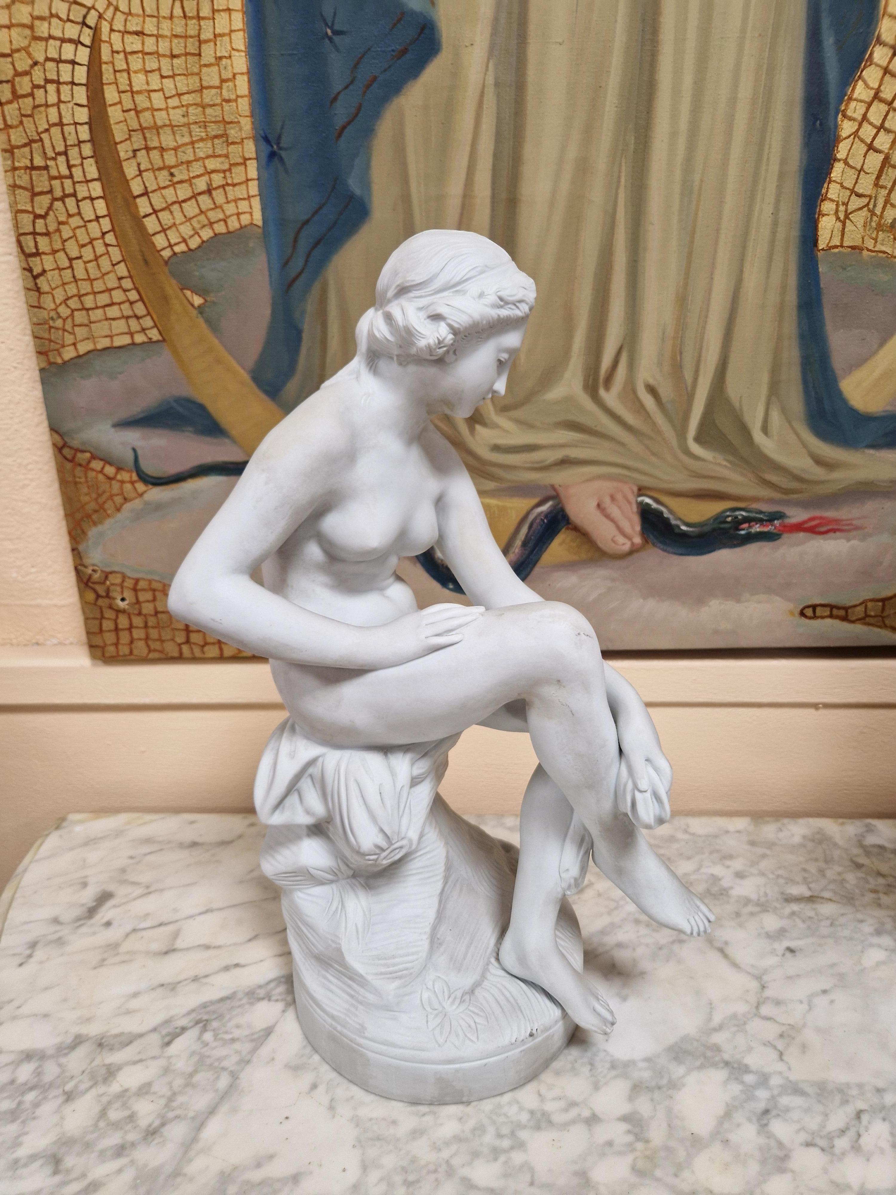 XIXe siècle Sculpture ancienne de Diane se baignant d'après Falconet en vente