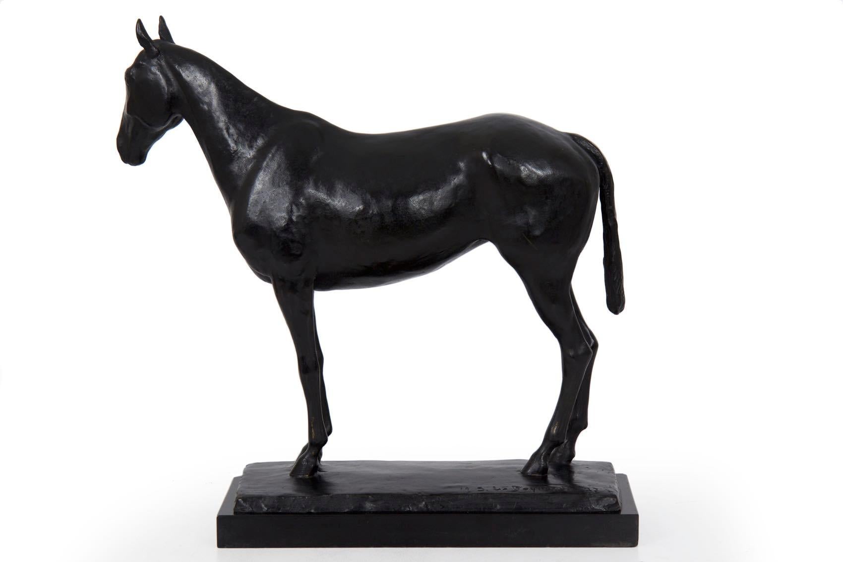 Antique Sculpture of “Standing Horse” by Mary La BoyTeaux & Roman Bronze Works 5