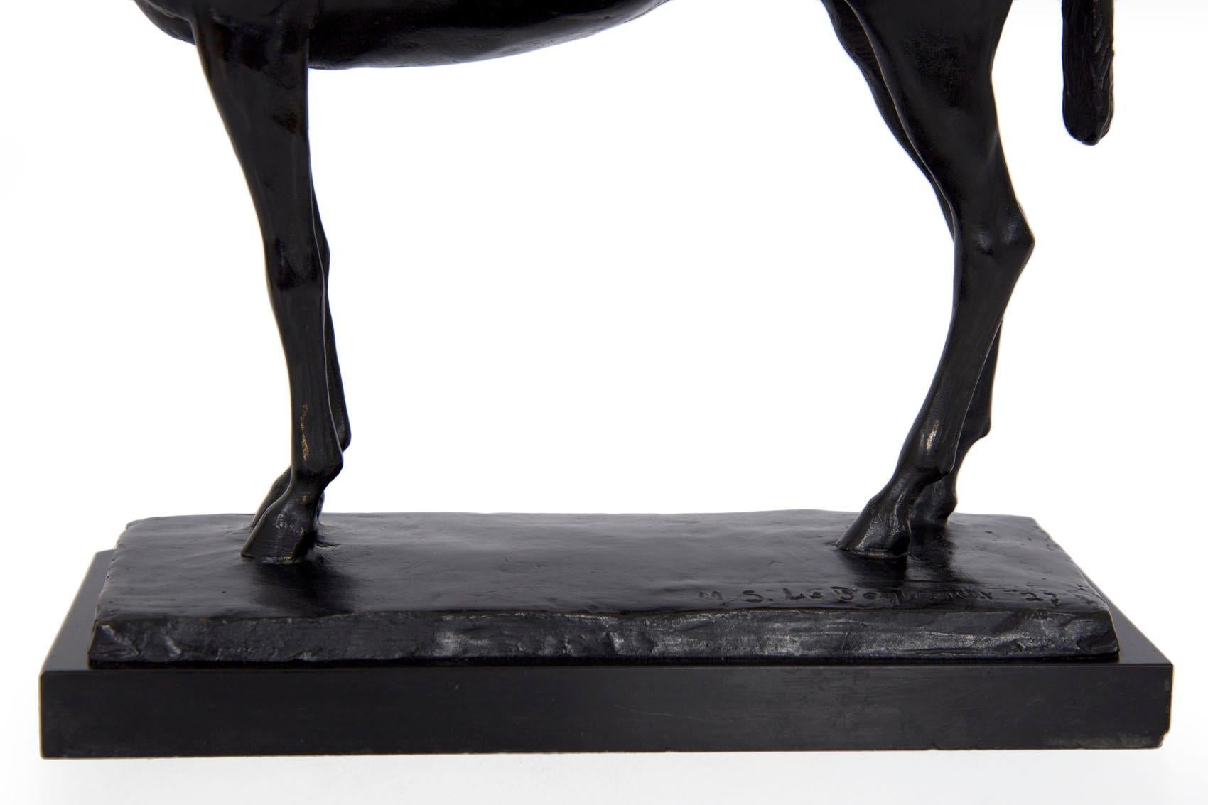 Antique Sculpture of “Standing Horse” by Mary La BoyTeaux & Roman Bronze Works 8