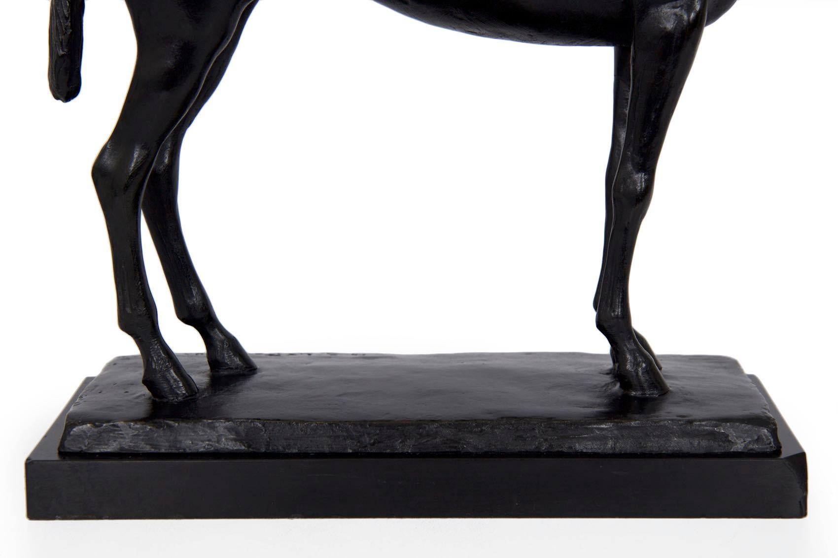 American Antique Sculpture of “Standing Horse” by Mary La BoyTeaux & Roman Bronze Works