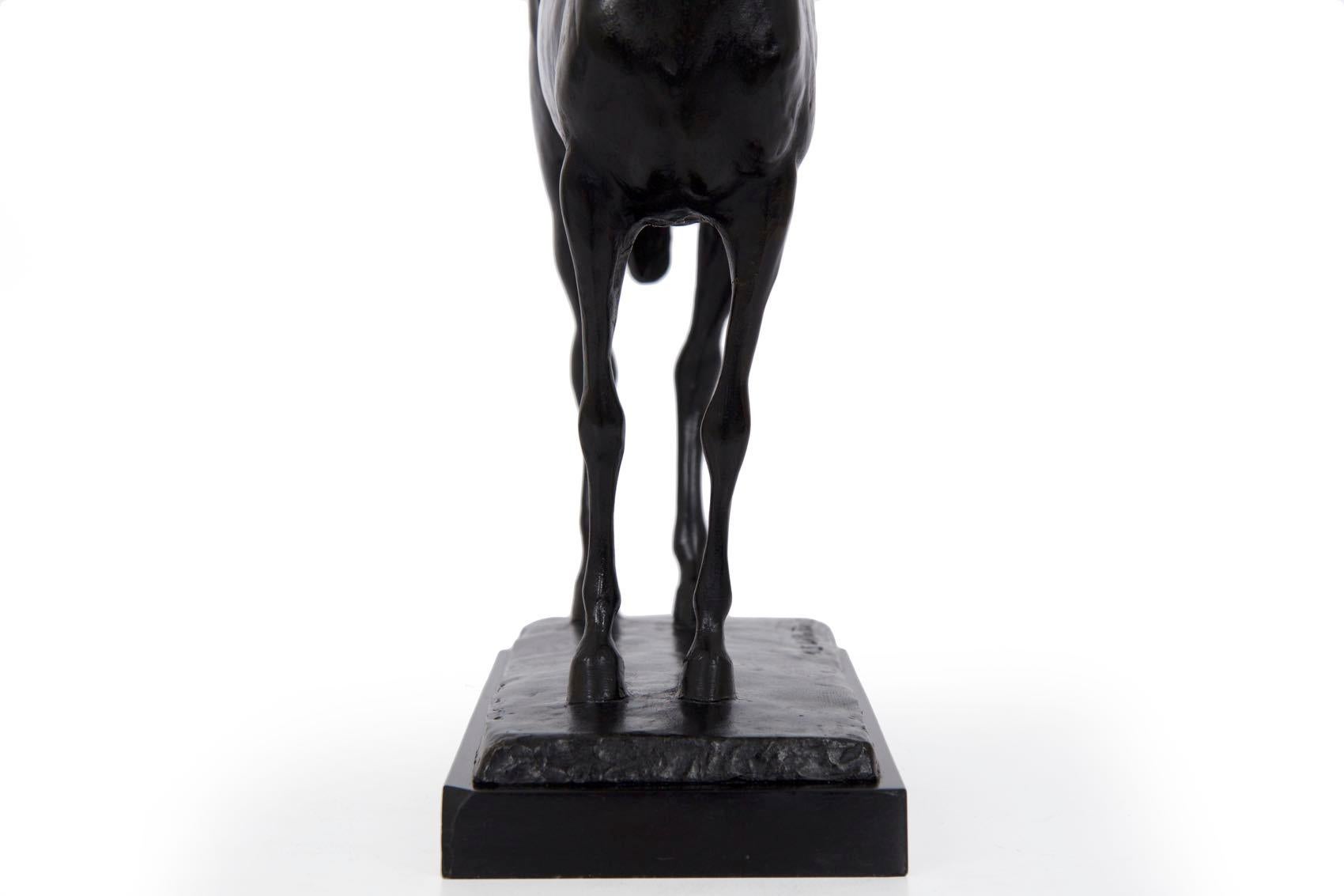Antique Sculpture of “Standing Horse” by Mary La BoyTeaux & Roman Bronze Works 3