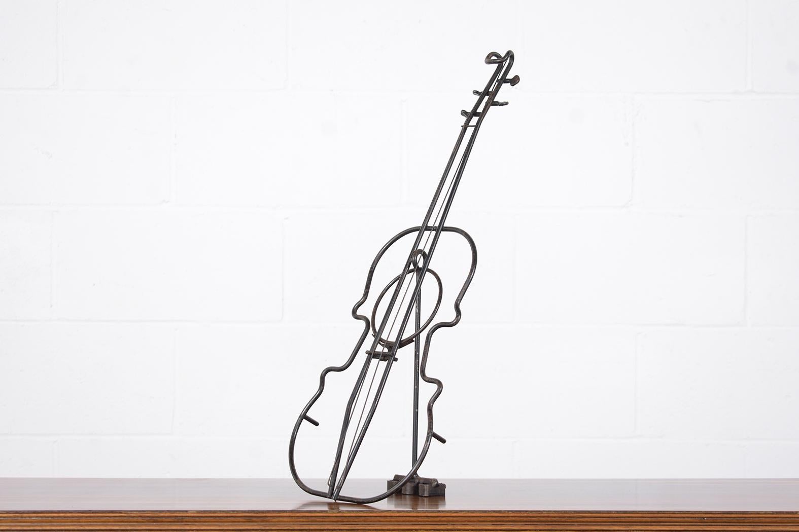 French Antique Sculpture Violin For Sale