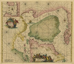 Greenland & North America – Antique Sea Chart by Frederick de Wit, 1745