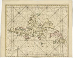 Shetland Islands Sea Chart – Antique Nautical Map by Ottens Brother c.1745
