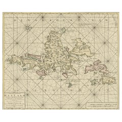 Antique Sea Chart of the Shetland Islands, Scotland, ca.1745