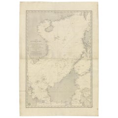 Antique Sea Chart of the South China Sea by Daussy, 1838