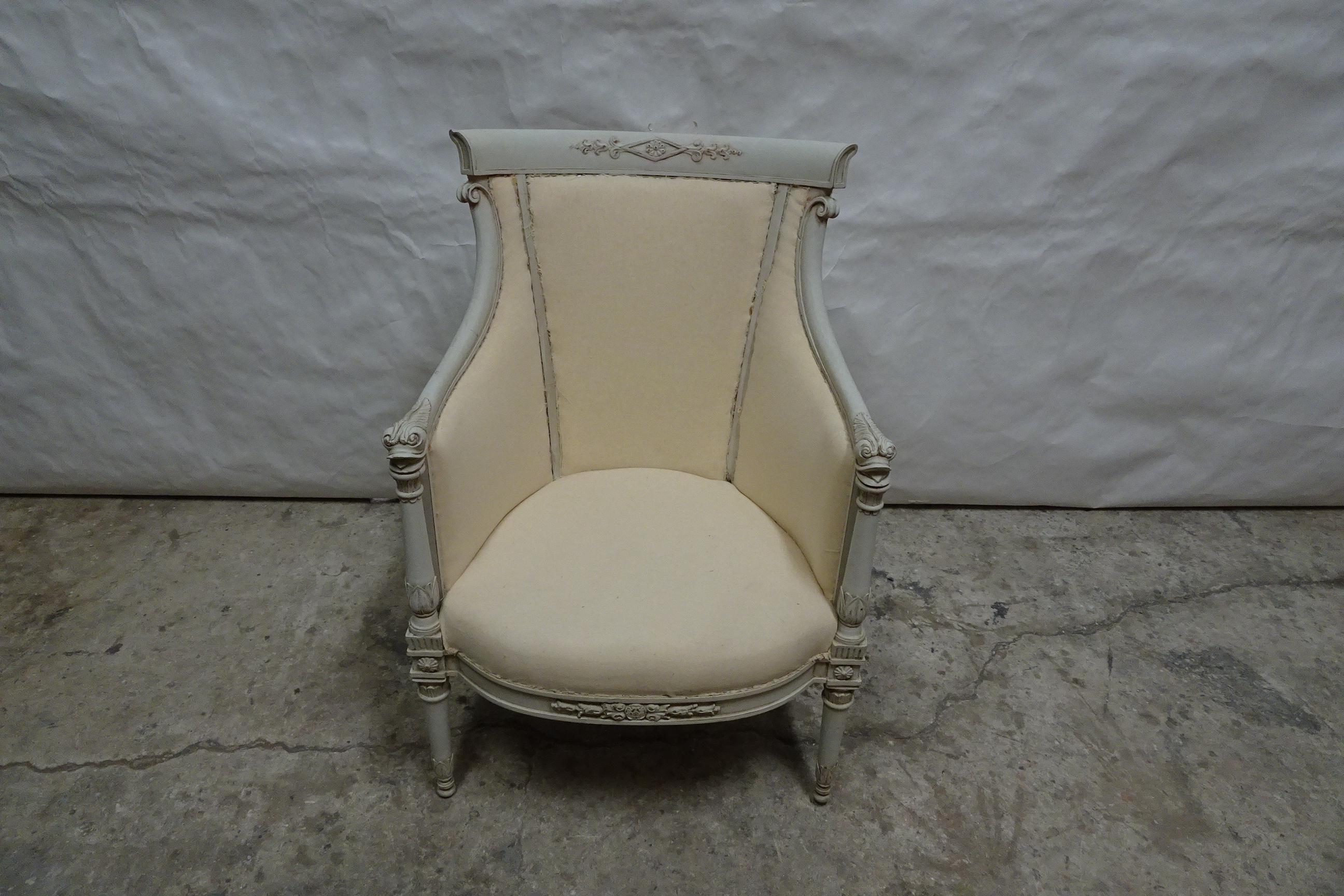 Antique Sea Serpent Armchair In Good Condition In Hollywood, FL