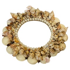 Antique Sea Shell Mirror Frame or Wreath