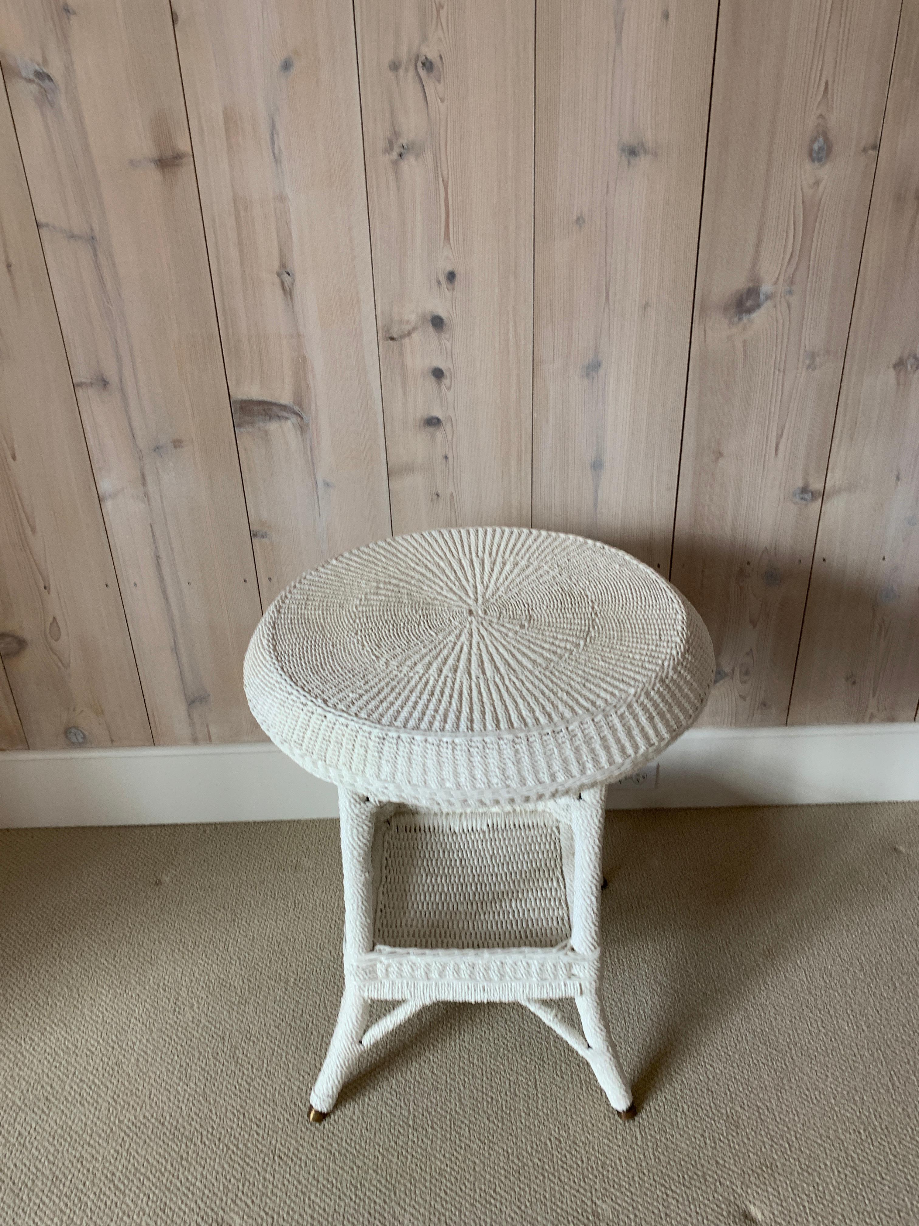 Antique Seagrass Table In Good Condition For Sale In Old Saybrook, CT