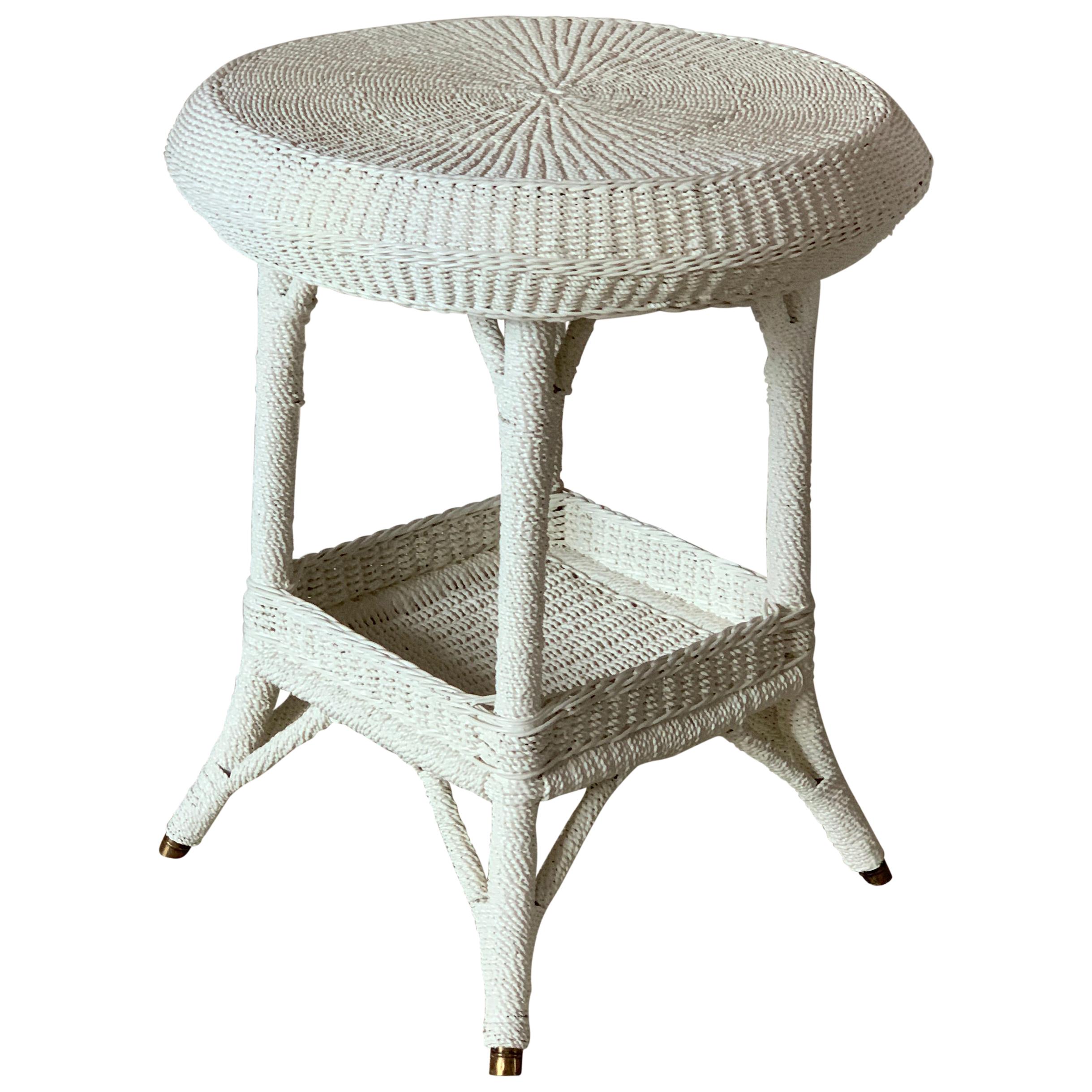 Antique Seagrass Table For Sale