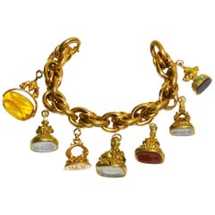 Antique Seal Collection Charm Bracelet