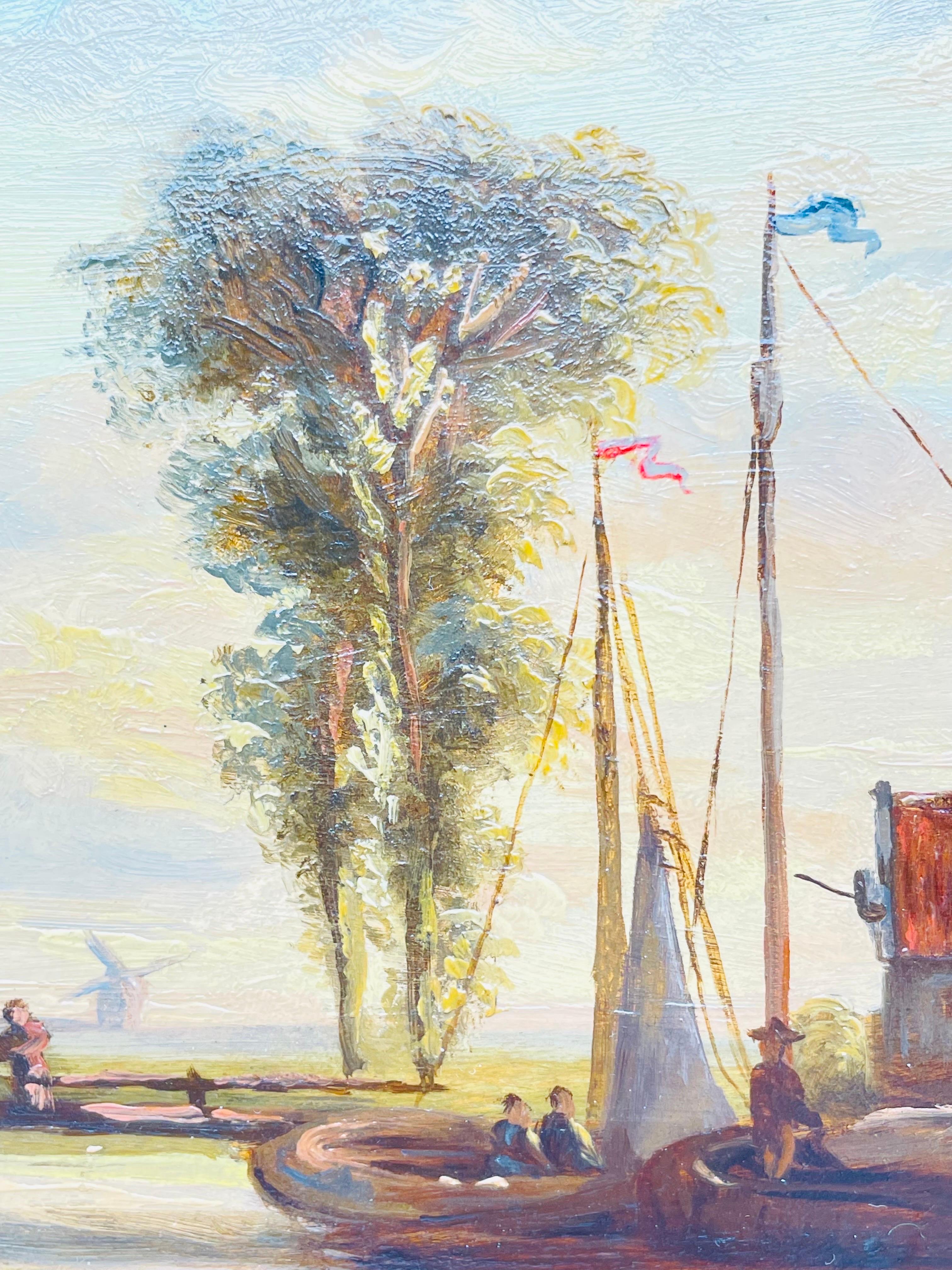 Bois Peinture de paysage marin ancienne de Conrad Eilers datant d'environ 1890 en vente