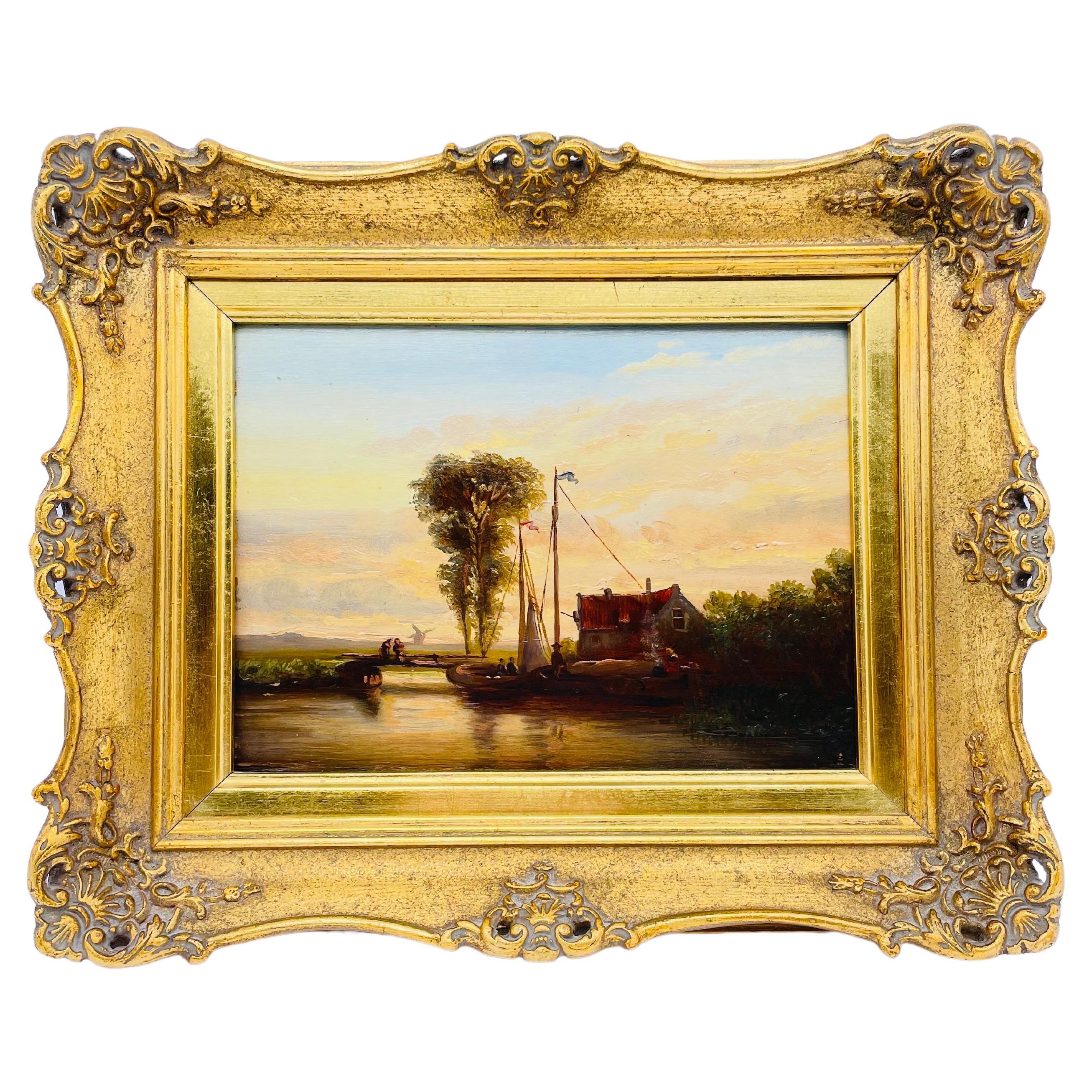 Antique Seascape Painting by Conrad Eilers, Around 1890 For Sale