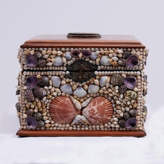 Antique Seashell Encrusted Box