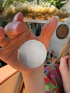 Antique Secessionist Locket with Brooch Hammered Silver 900