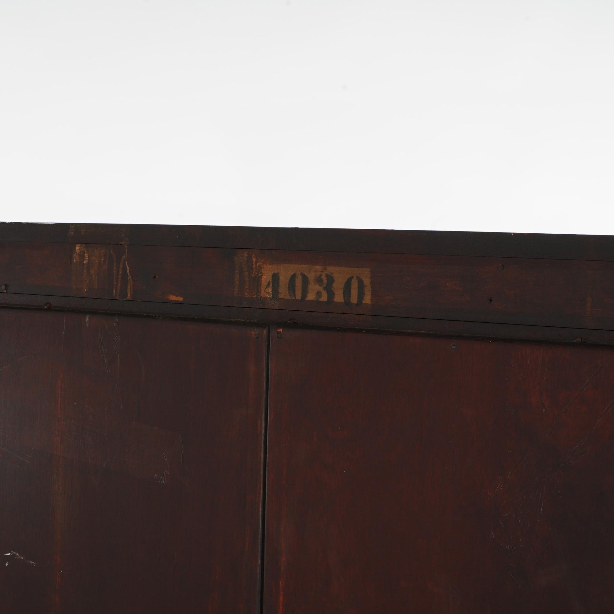 Antique Second Empire Carved Mahogany & Mirrored China Cabinet C1890 12