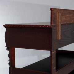 Antique Second Empire Deeply Carved Flame Mahogany Server, circa 1900