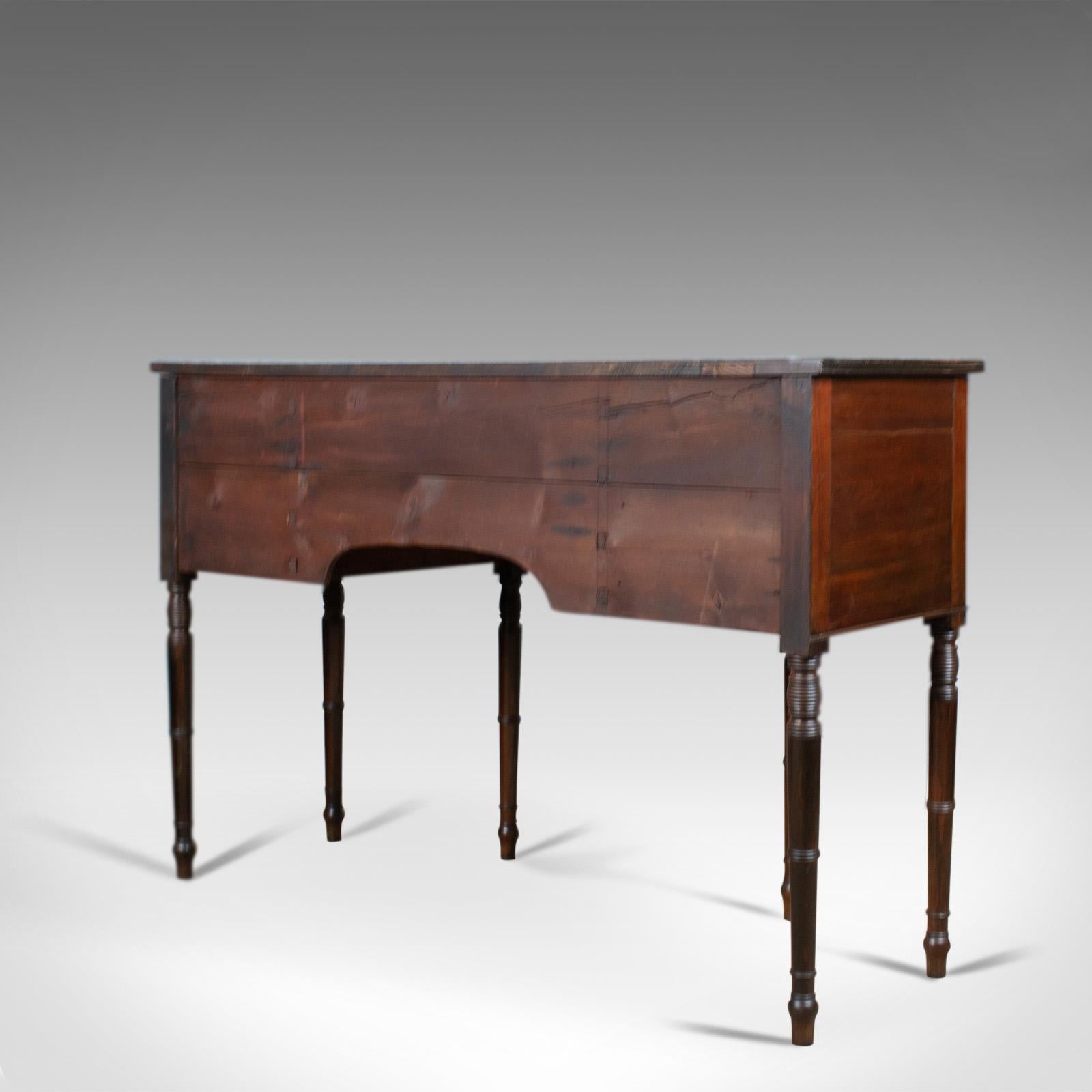 English Antique Secretaire, Bow-Fronted Sideboard, Georgian, Mahogany, circa 1790