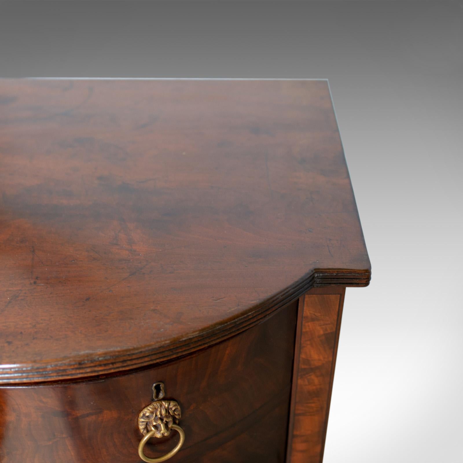 Antique Secretaire, Bow-Fronted Sideboard, Georgian, Mahogany, circa 1790 1