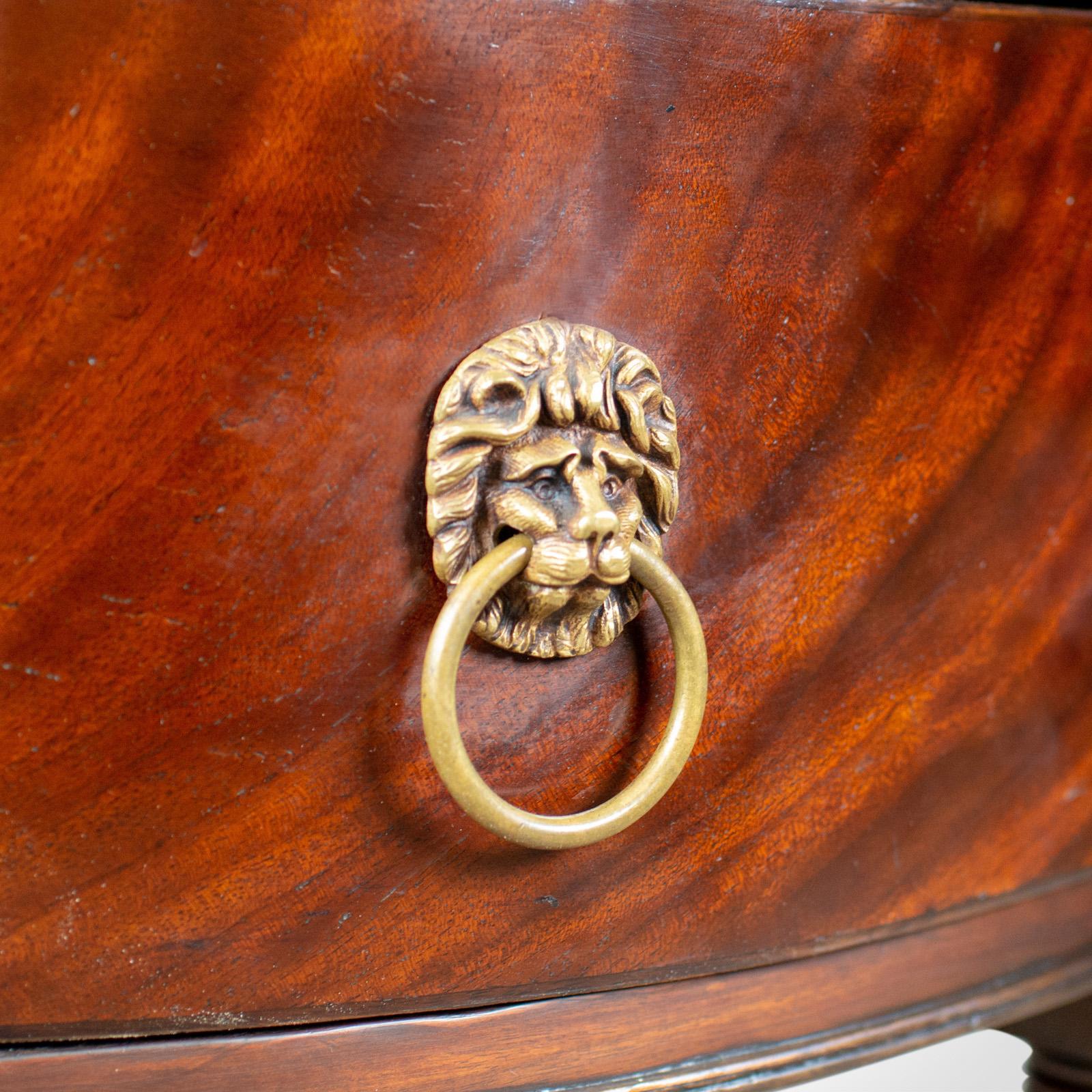 Antique Secretaire, Bow-Fronted Sideboard, Georgian, Mahogany, circa 1790 2