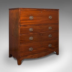 Antique Secretaire Cabinet, English, Chest of Drawers, Bureau, Desk, Georgian
