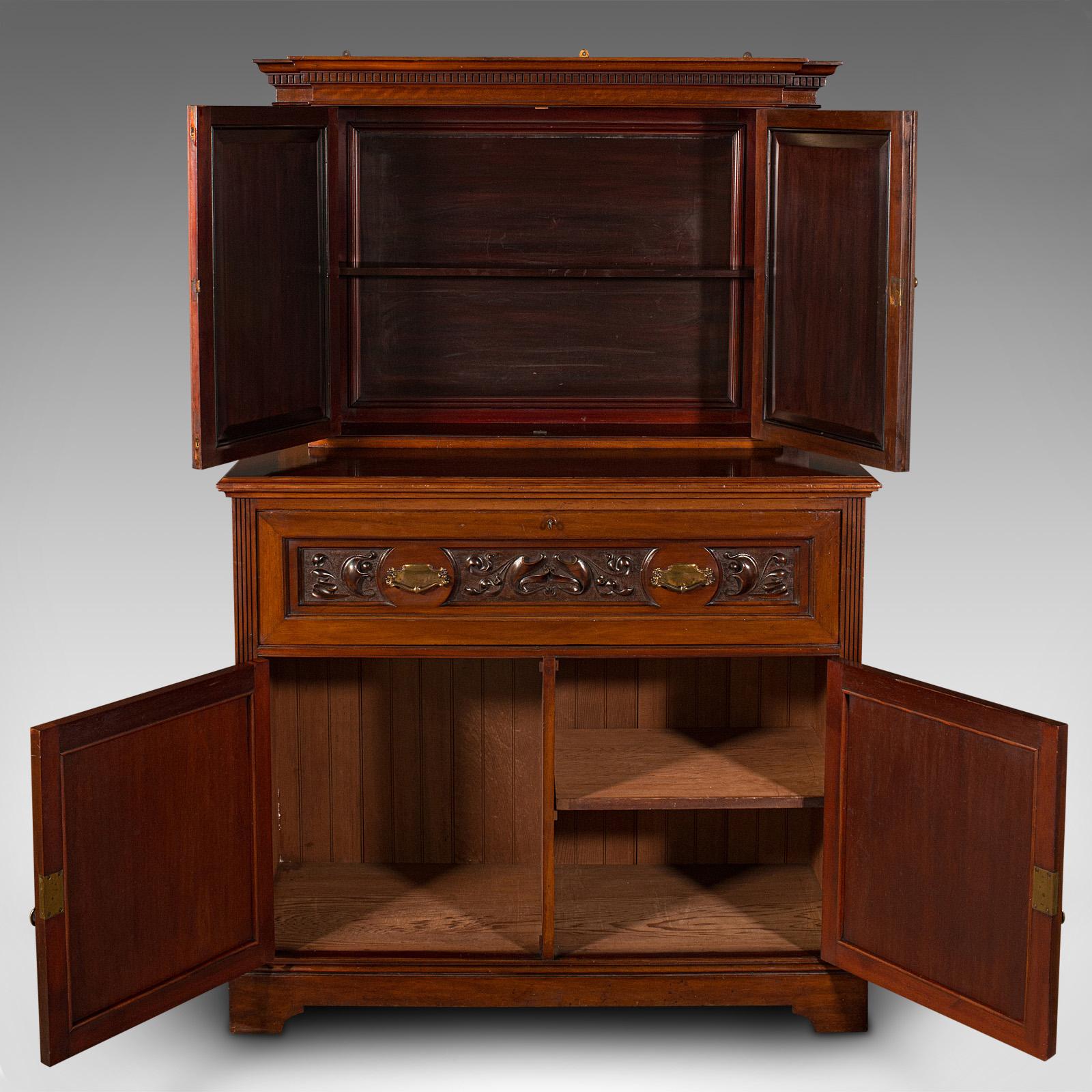 Antikes Sekretär- Sideboard, englisch, Korrespondenzschrank, viktorianisch, um 1900 im Zustand „Gut“ im Angebot in Hele, Devon, GB
