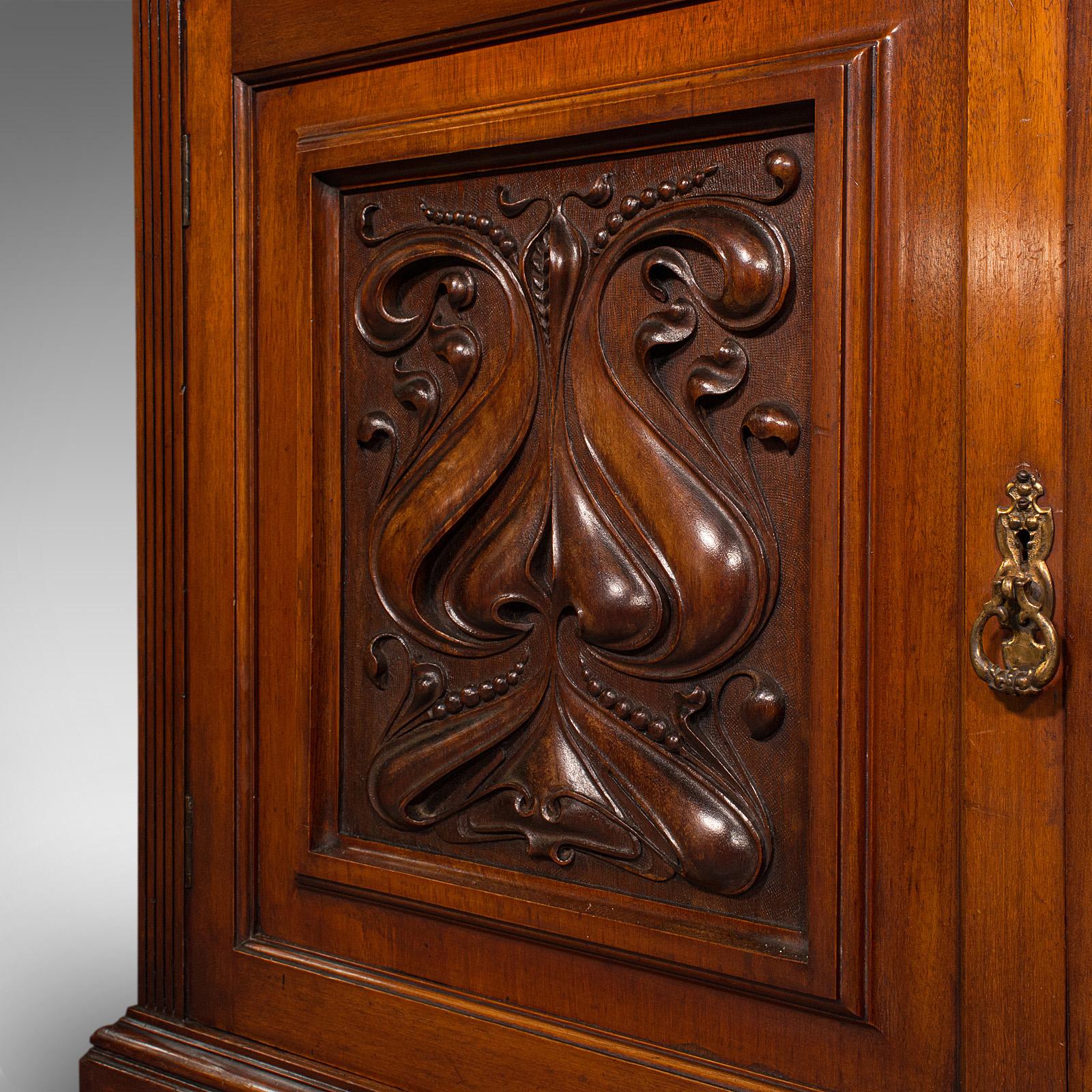 Antique Secretaire Sideboard, English, Correspondence Cabinet, Victorian, C.1900 For Sale 3