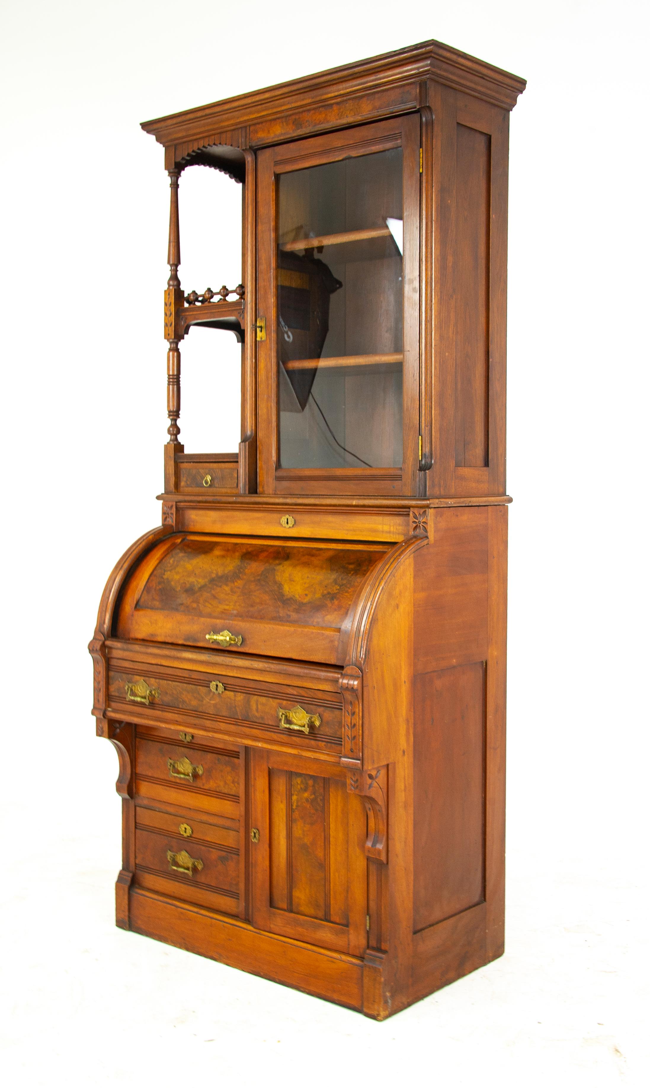 antique walnut secretary desk