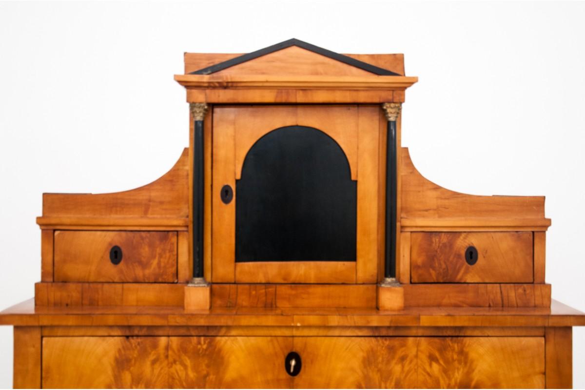 Birch Antique Secretary Desk, Empire Style, circa 1820
