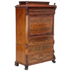 Antique Secretary Desk, Northern Europe, circa 1860