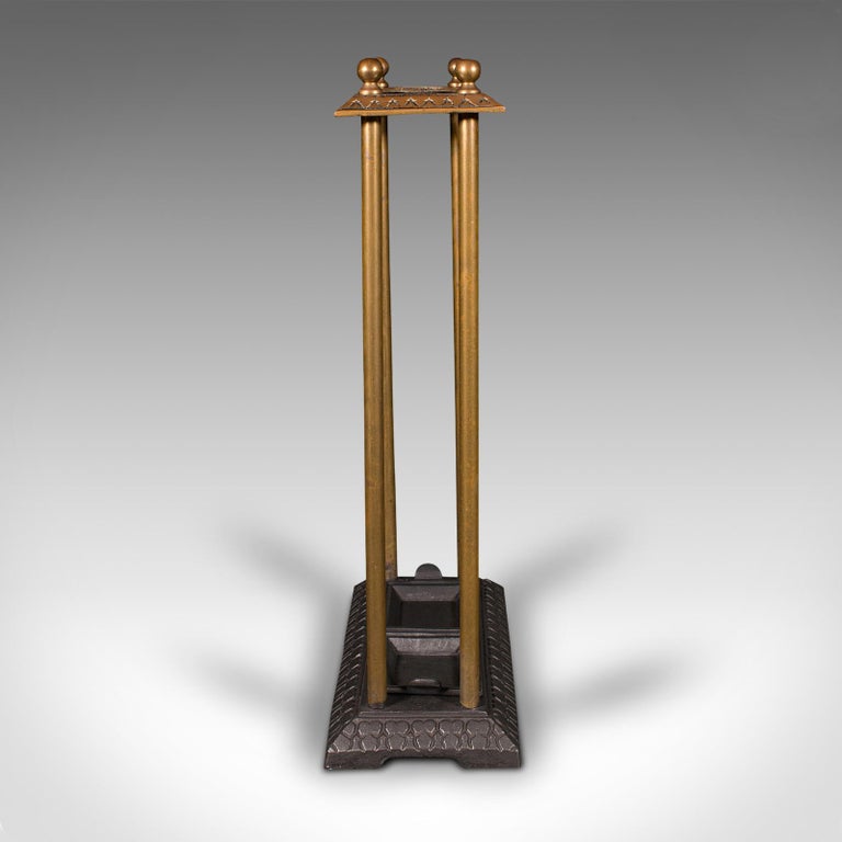 Antique Sectional Umbrella Stand, English, Bronze, Iron, Hall Rack ...