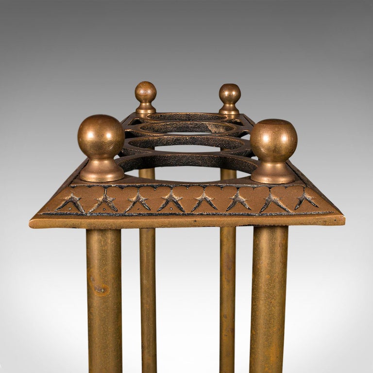 Antique Sectional Umbrella Stand, English, Bronze, Iron, Hall Rack ...