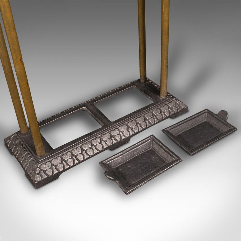 Antique Sectional Umbrella Stand, English, Bronze, Iron, Hall Rack ...