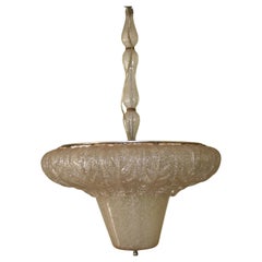 Antique Seguso Oversized Murano Glass Tulip Chandelier