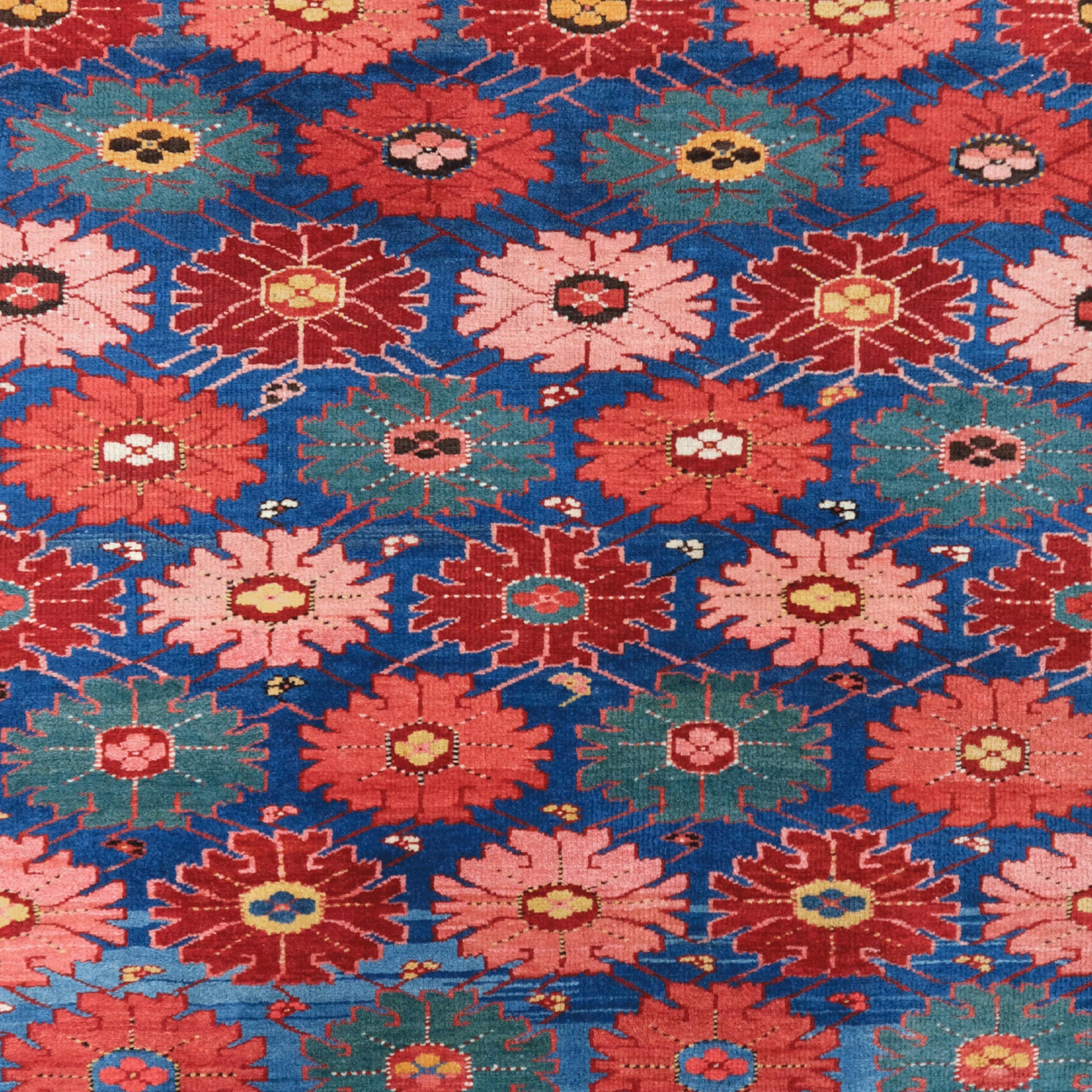 Antiker Seichour-Teppich - Kaukasischer Seichour-Teppich aus dem 19. Jahrhundert, antiker Teppich im Zustand „Gut“ im Angebot in Sultanahmet, 34
