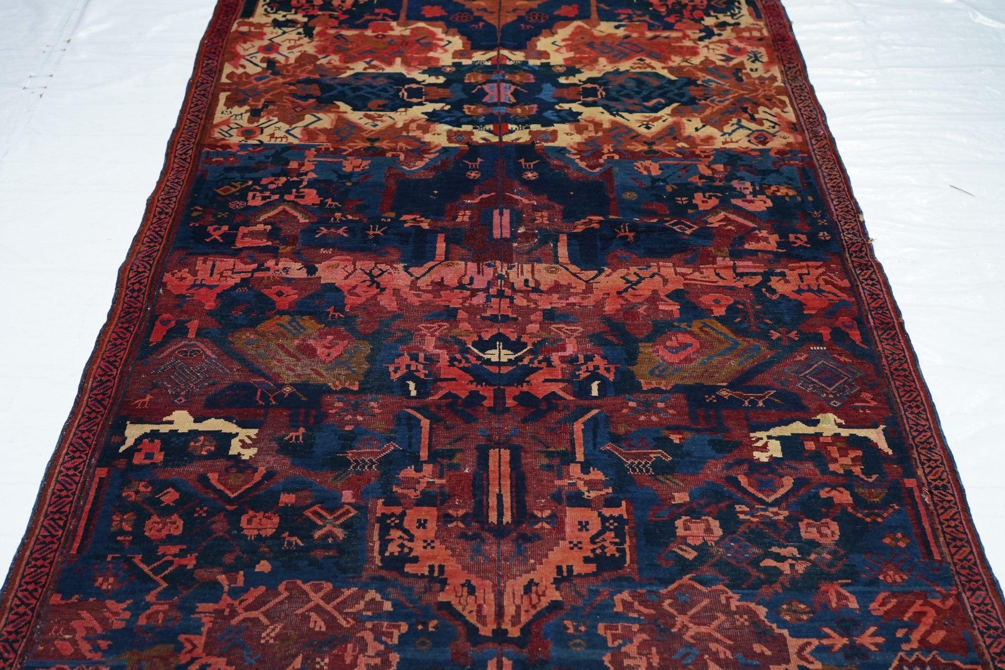 Wool Antique Seikhour Rug 4'4'' x 7'2'' For Sale