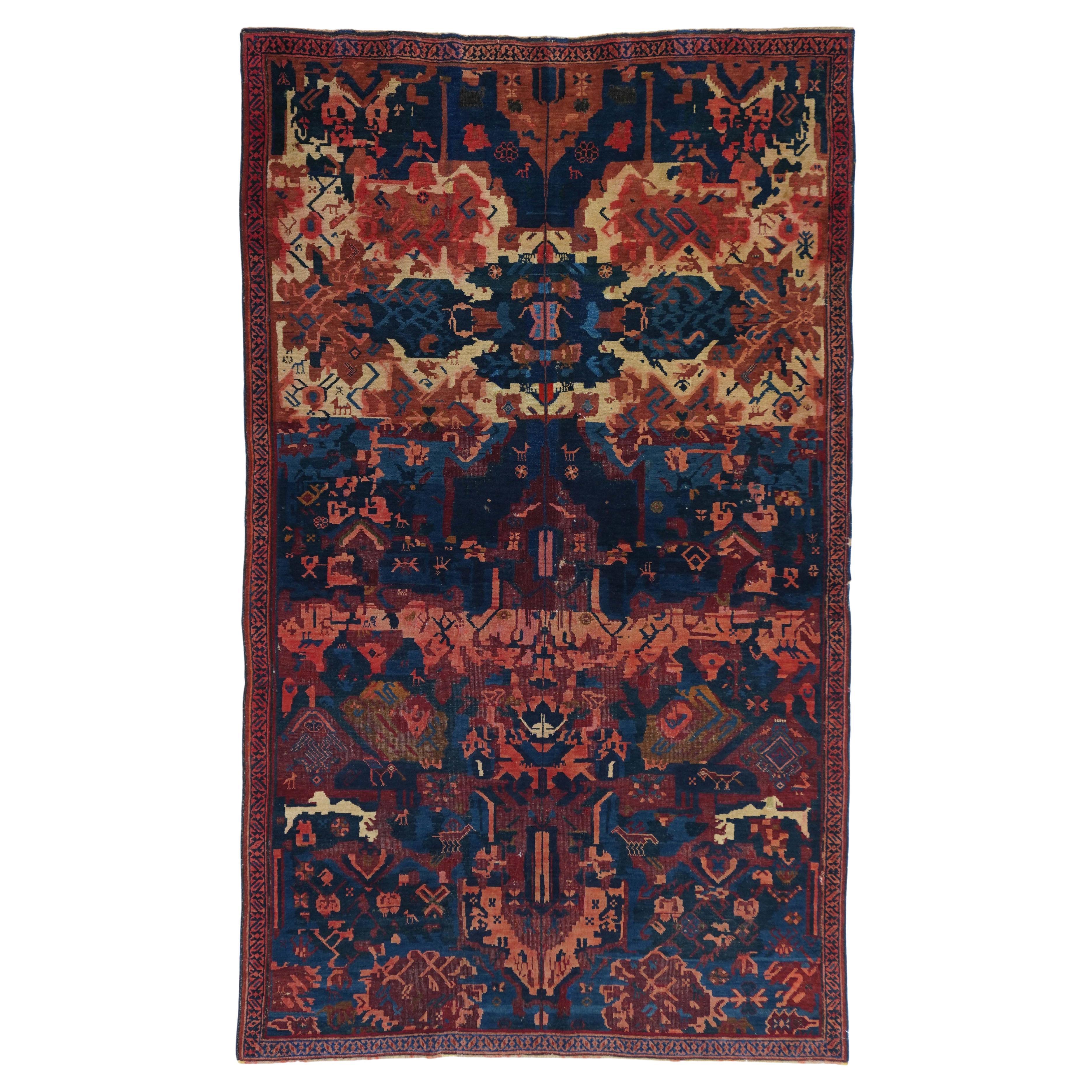 Antique Seikhour Rug 4'4'' x 7'2'' For Sale
