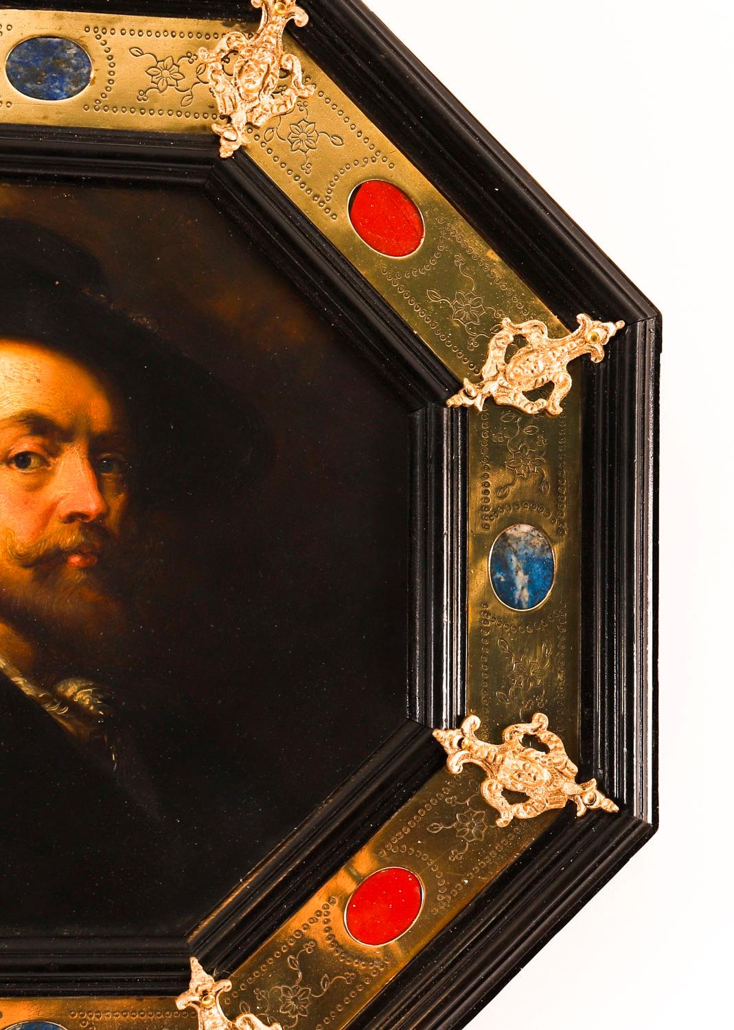 XIXe siècle Ancien Self-Portrait Rubens par F. Flor pour Flor & Findel 19ème siècle en vente