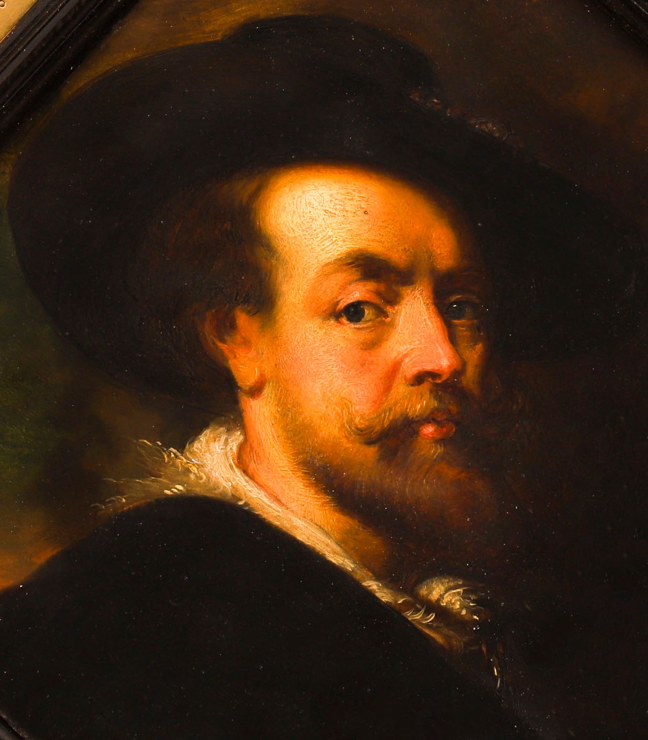 Ancien Self-Portrait Rubens par F. Flor pour Flor & Findel 19ème siècle