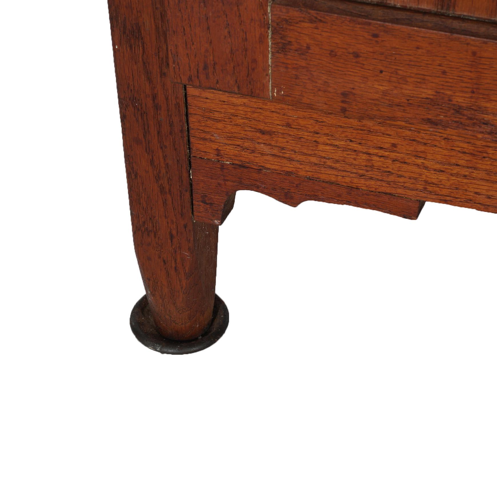 Antique Sellers Hoosier Oak Kitchen Cabinet with Flour Bin C1920 6