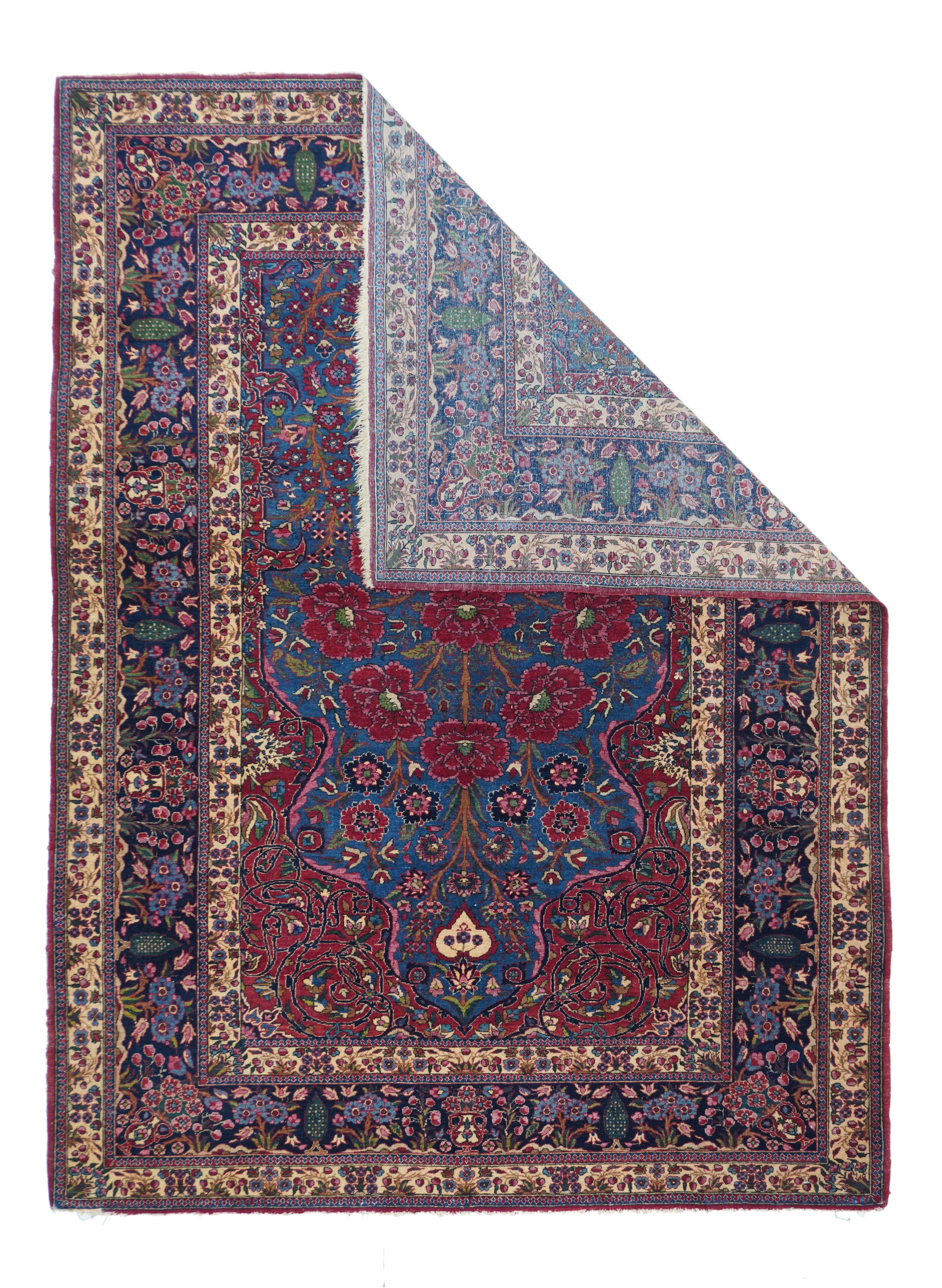 Antiker Semnan-Teppich. Maße: 4.9'' x 6.5''.
