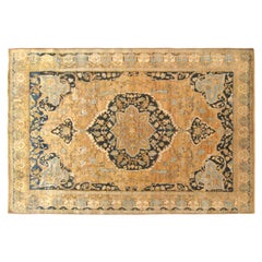 Antiker orientalischer Seneh-Kelim-Teppich, in kleiner Größe, mit Mittelmedaillon