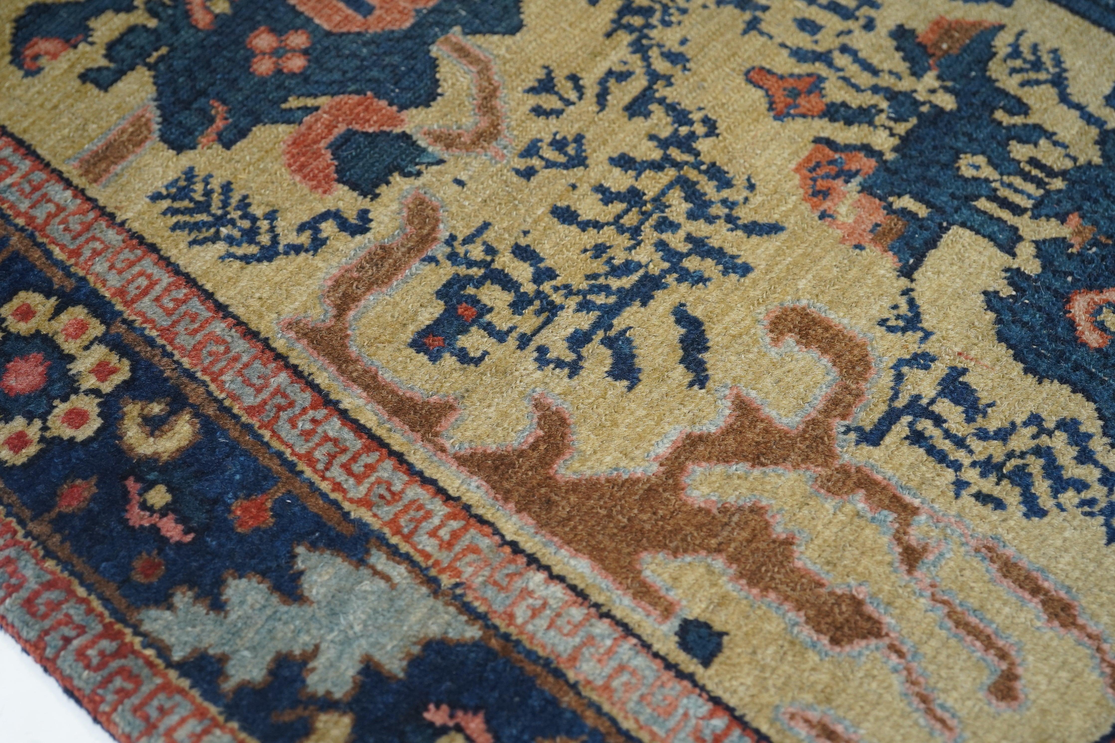 Antique Seneh, One of Pair Rug For Sale 1